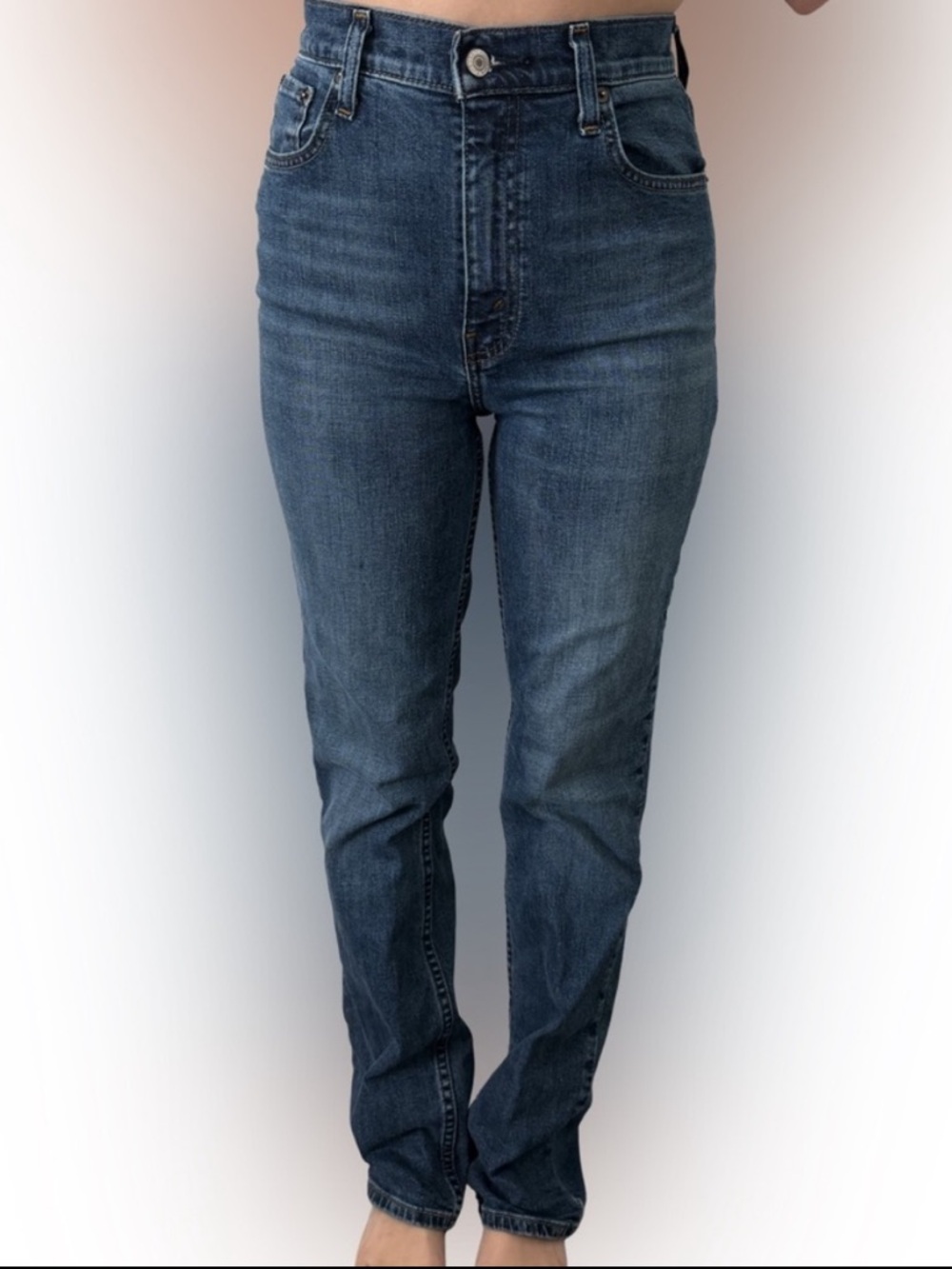 Abercrombie & Fitch Dark Blue 90s Straight Ultra High Rise Jeans